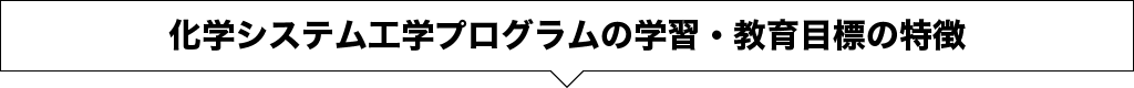 化学システム工学プログラムの学習・教育目標の特徴