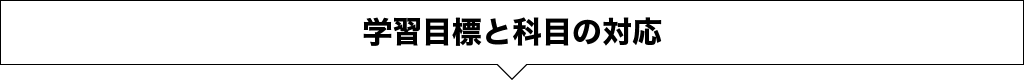 学習目標と科目の対応