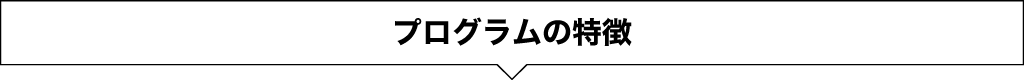 プログラムの特徴