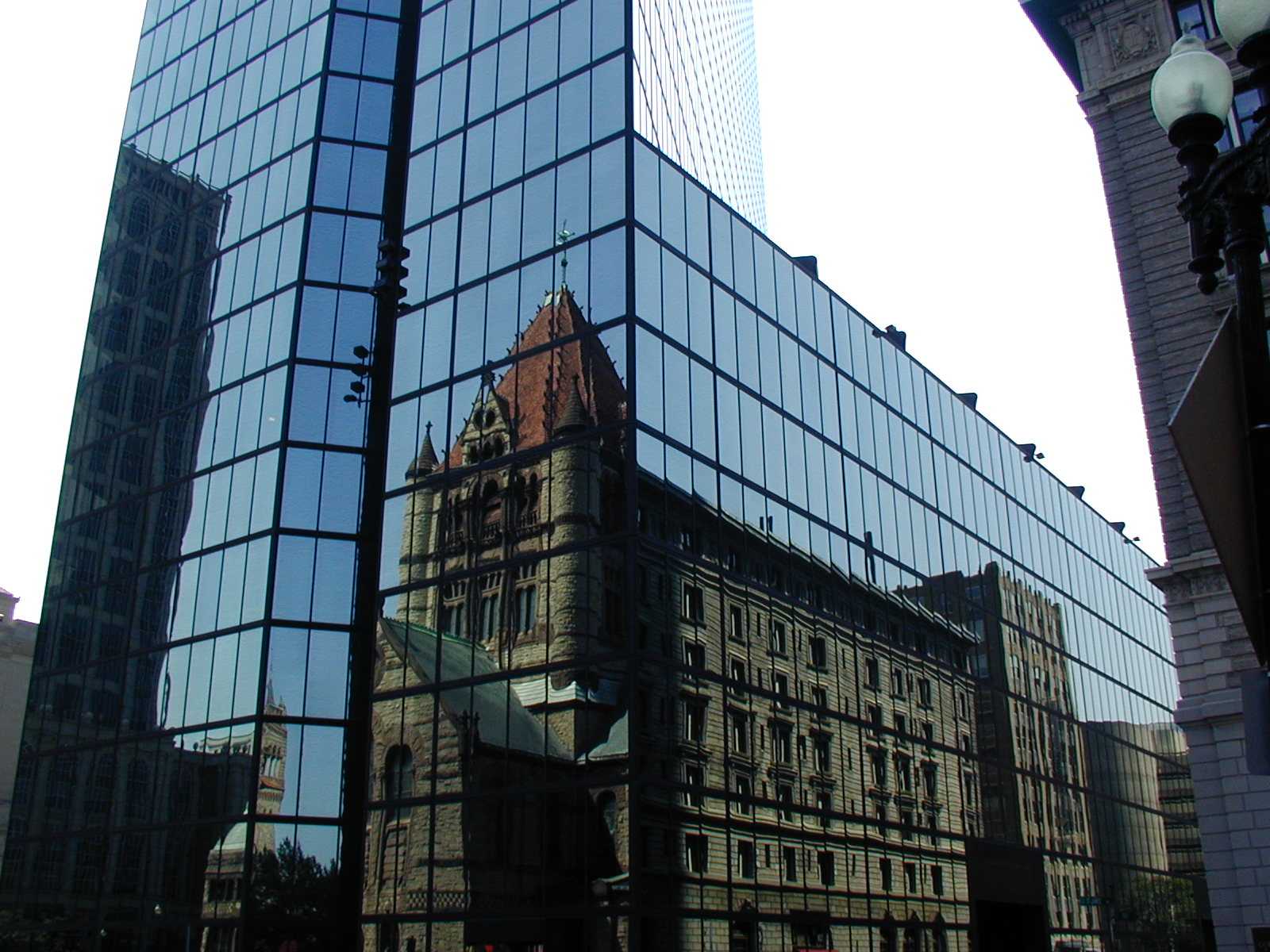 John Hancock Tower with Trinity Church