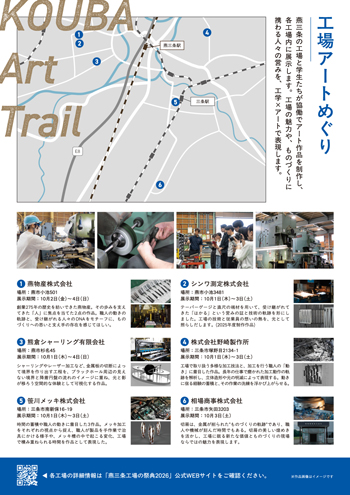 「工場アートめぐり/燕三条工場の祭典2026」ポスター裏