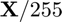 $ \mathbf{X}/255 $