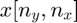 $ x[n_y,n_x] $
