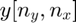 $ y[n_y,n_x] $