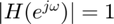 $ |H(e^{j\omega})| = 1 $