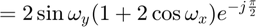 $$ = 2\sin\omega_y(1 + 2\cos\omega_x)e^{-j\frac{\pi}{2}} $$